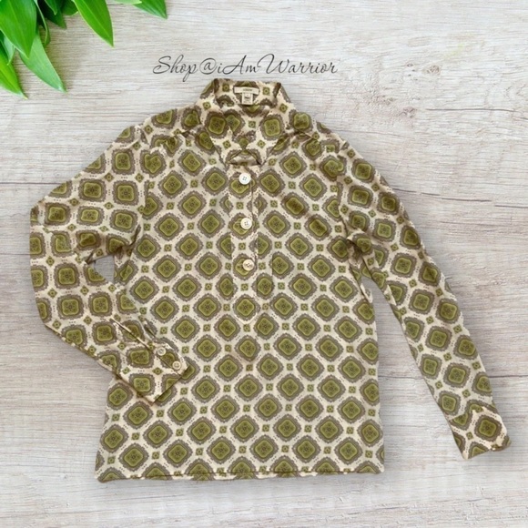 J.Crew RARE silk foulard print tunic popover blouse *shop@iamwarrior - Picture 6 of 9